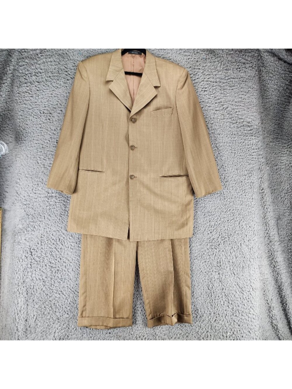 Vanetti 2 Piece Suit Mens 42R 36Rx27 Tan Blazer Jacket Pants *GUC*